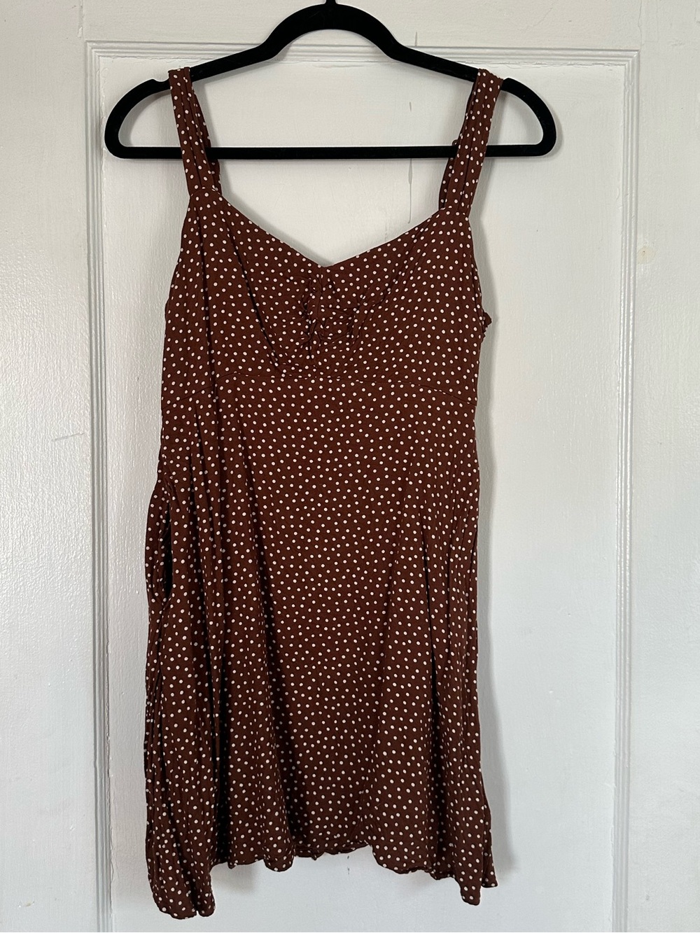 Brown Polka Dot Mini dress